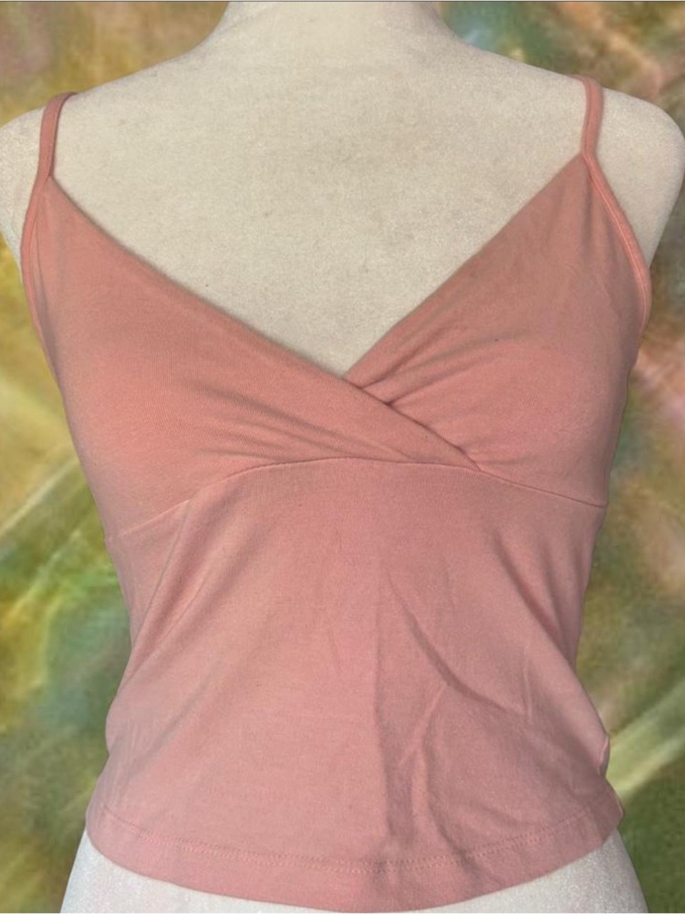 Forever 21 Mauve Crossover V-Neck Spaghetti Strap Tank